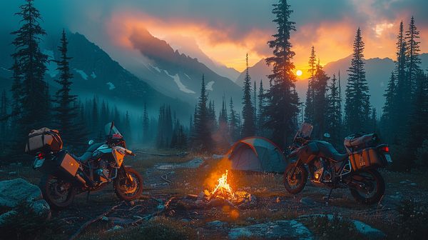 Camping pour les motards : votre moto sera parfaitement sécurisée